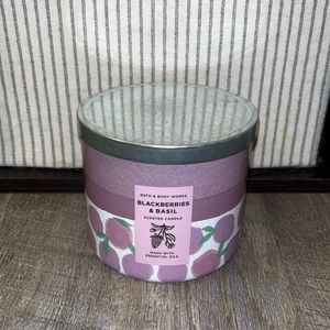 Blackberries and Basil 3 wick candle